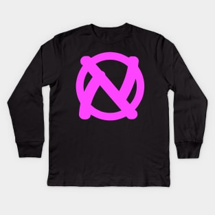 Jewish Anarchist Symbol (DIY Style) Kids Long Sleeve T-Shirt